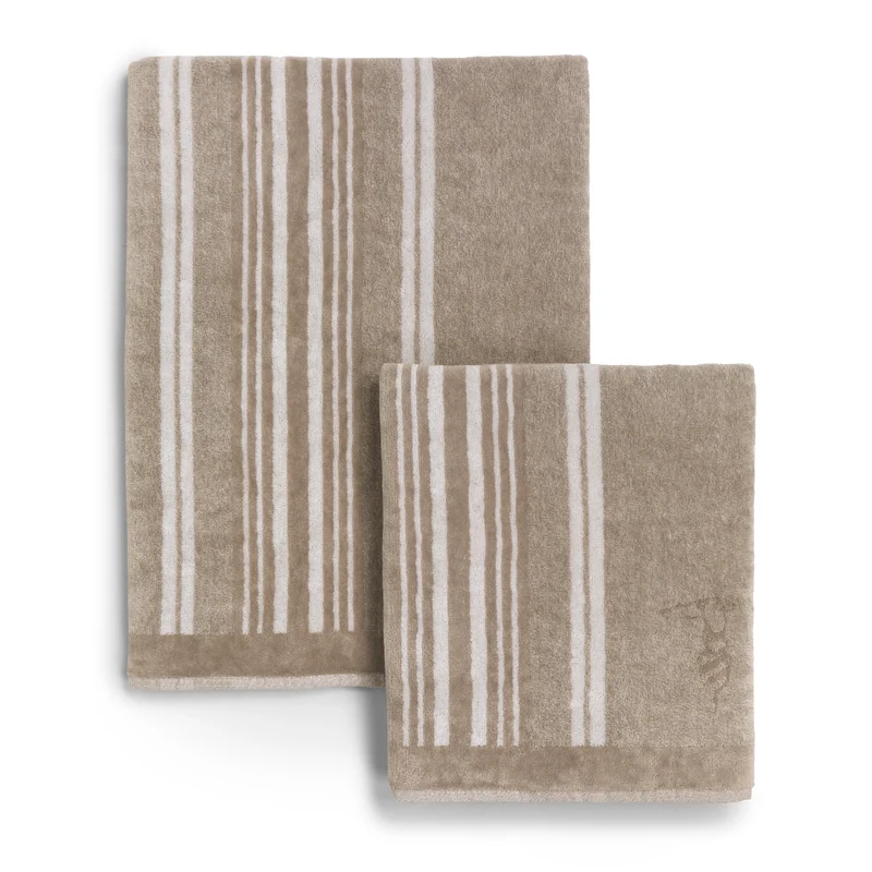 Asciugamano con Ospite sponge & stripes Moderno in Spugna 500 gr/mq