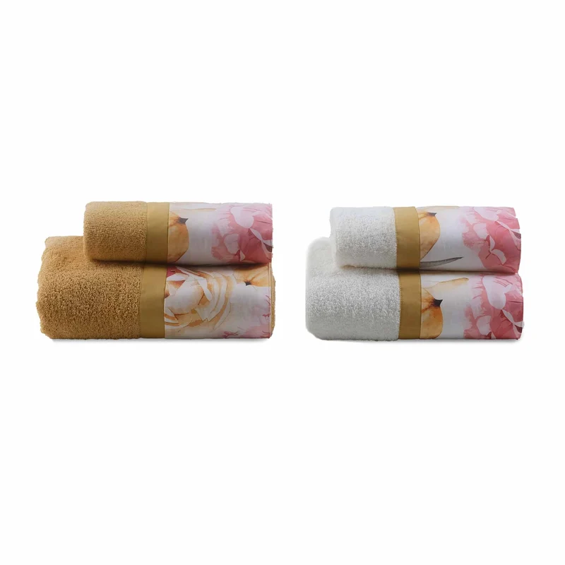 Set 2 Coppie in Spugna di Cotone con Balza in Percalle - Giverny