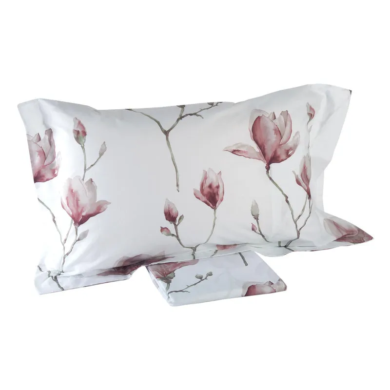 Completo Lenzuola soft magnolia Floreale in Flanella