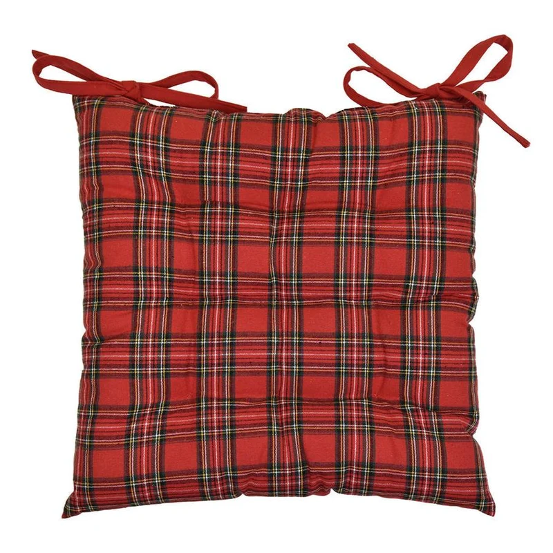 Cuscino per Sedia in Cotone Stampato - Tartan
