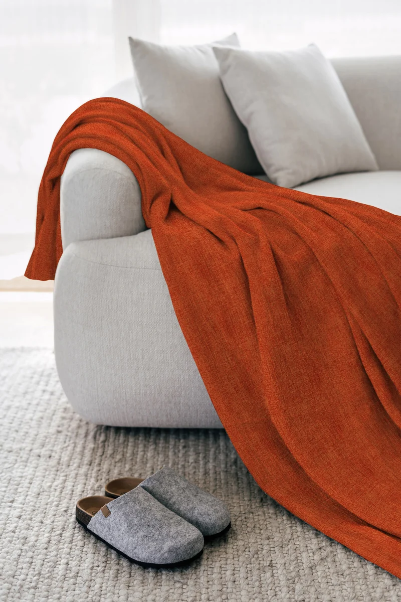 Telo Arredo in Cotone Panama Tinta Unita Grandfoulard Made in Italy Il Gruppone