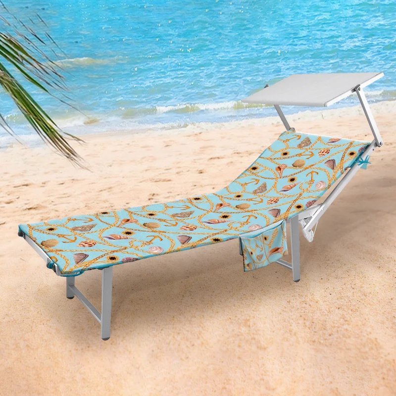 Telo Mare per Lettino in Microvelour Stampa Doubleface - Chain