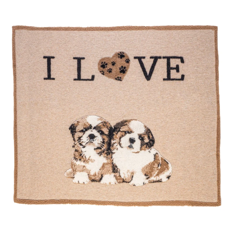 Plaid in Lana Cotta - I Love Shih Tzu