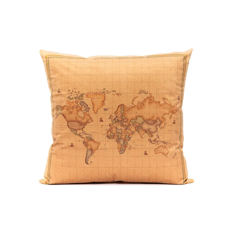 Cuscino arredo geo classic world in Velluto 300 gr