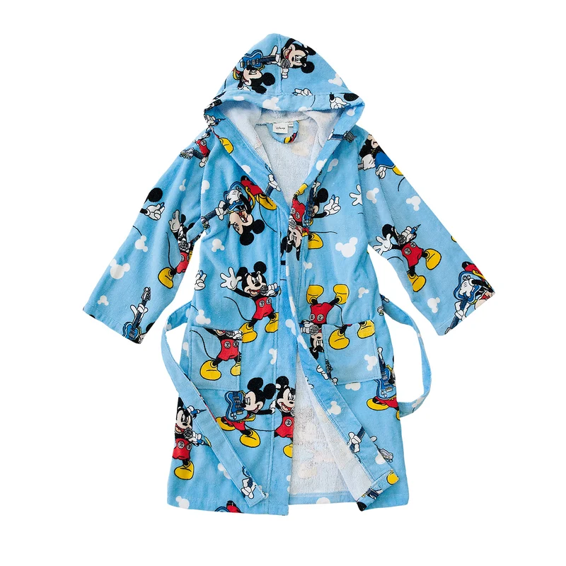 Accappatoio con Cappuccio mickey rocks in Cotone 300 gr/mq