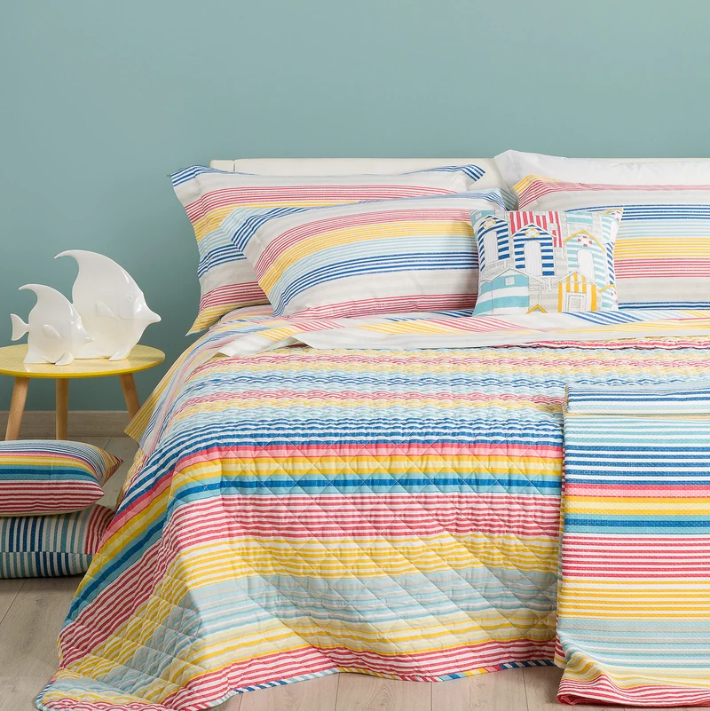Copriletto Primaverile rio Coral Beach in Cotone 80 gr/mq