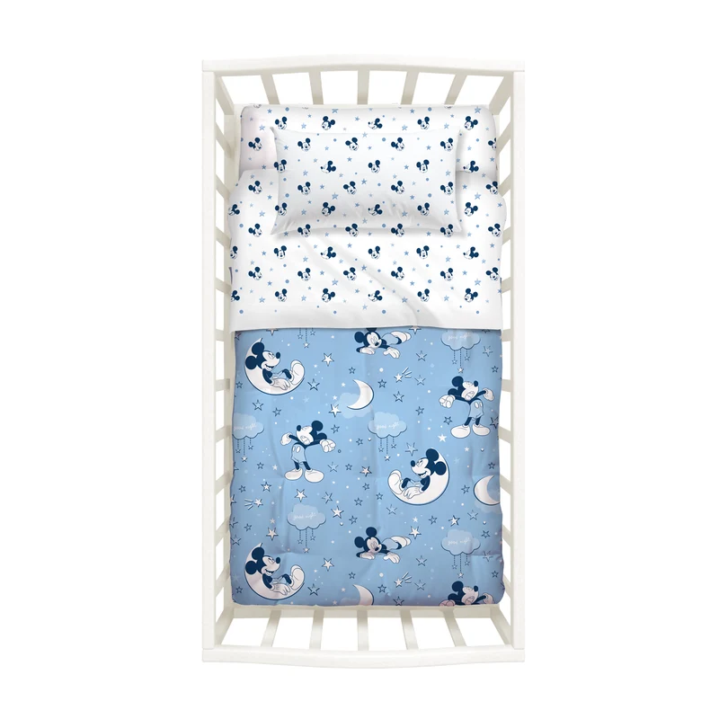 Coordinato trapunta mickey notte di stelle in Cotone 300 gr/mq