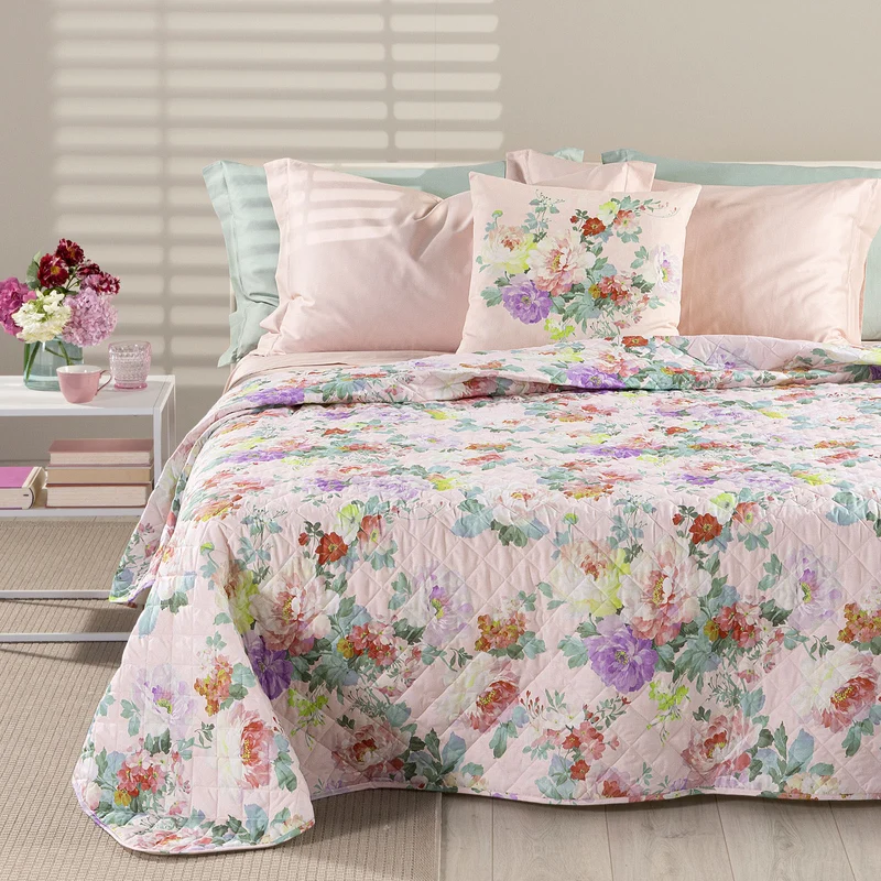 Copriletto Primaverile giardino Garden in Cotone 80 gr/mq