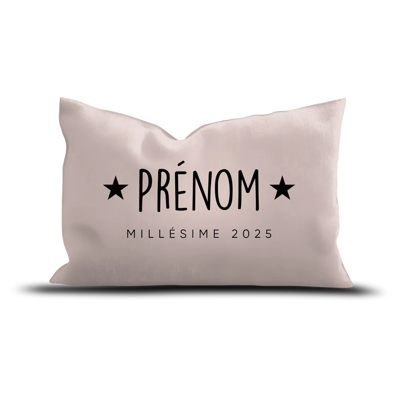 Cuscino vintage rosa in velluto personalizzato