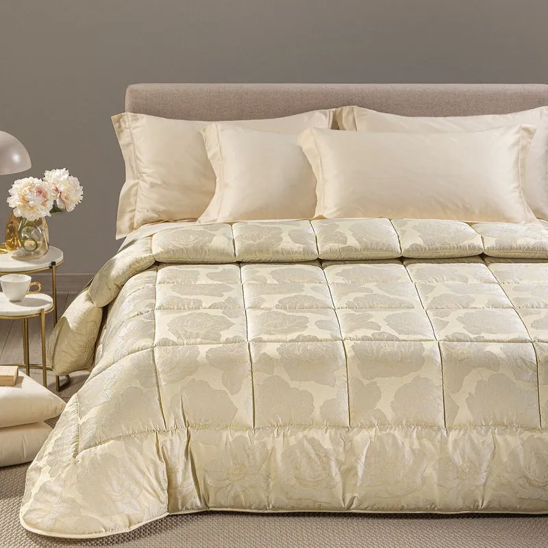 Trapunta flory in Raso Jacquard 300 gr/mq