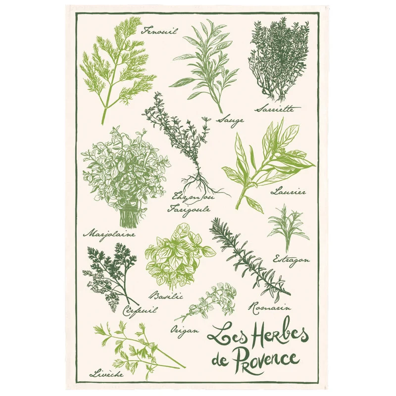 Canovaccio in Puro Cotone Fantasia Floreale - Les Herbes