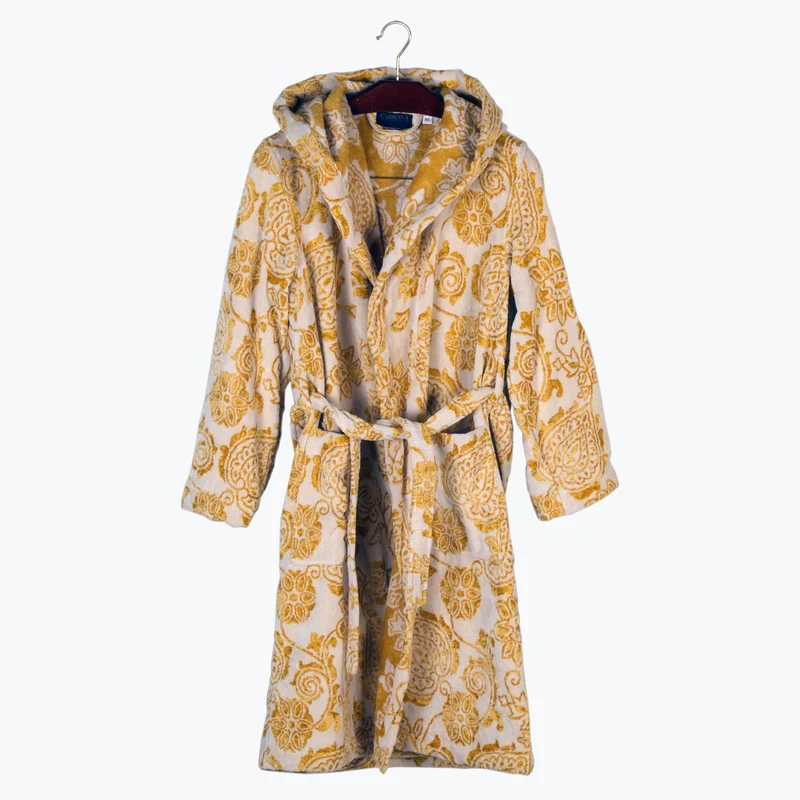 Accappatoio con Cappuccio firenze gold Moderno in Spugna 450 gr/mq