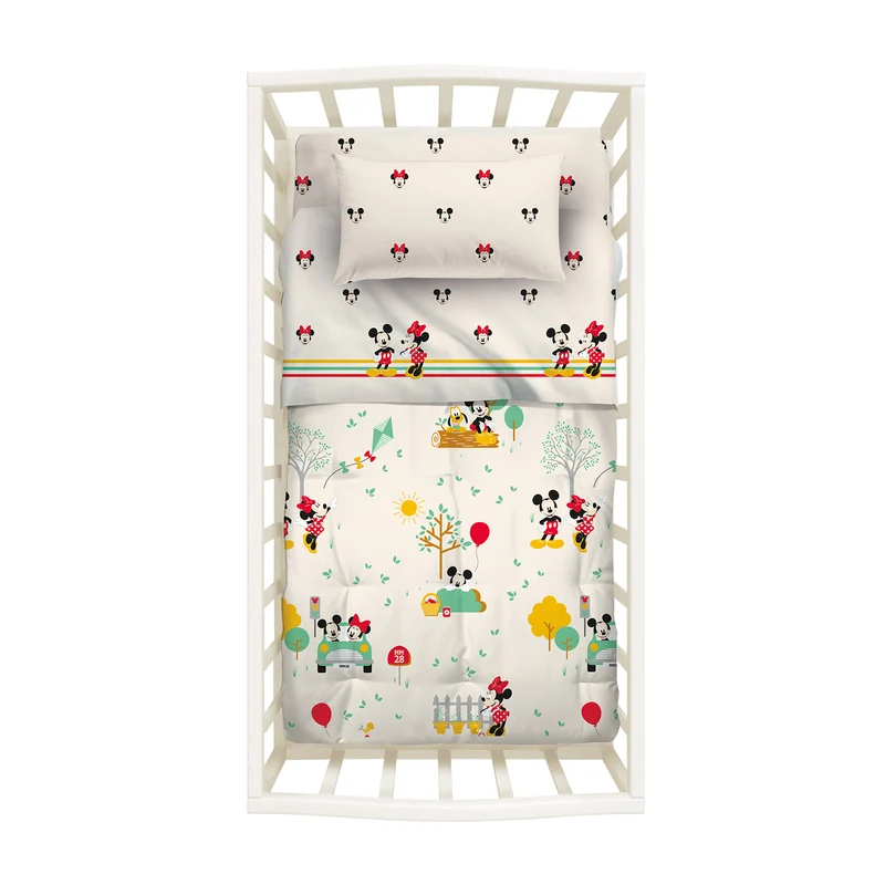 Trapunta con Paracolpi minnie&mickey in Cotone 300 gr/mq