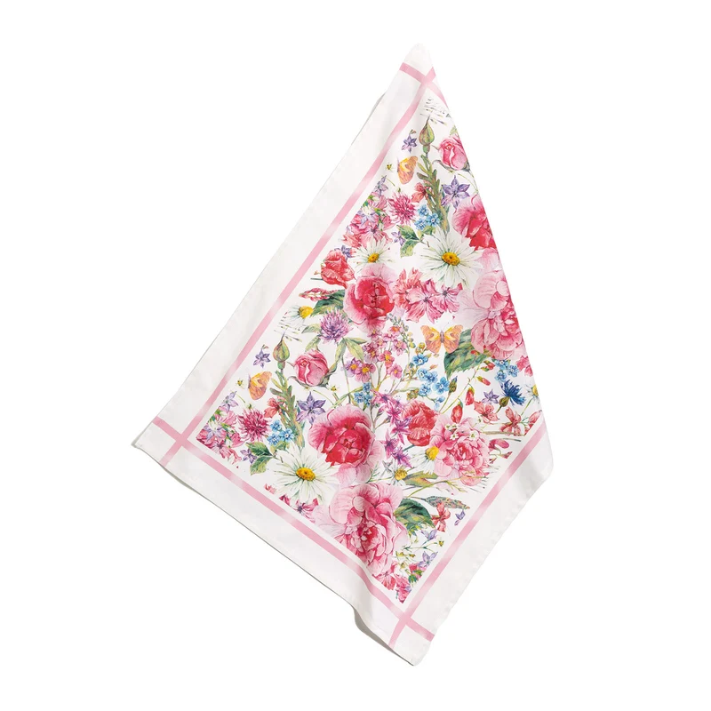 Strofinaccio flower Floreale in Cotone