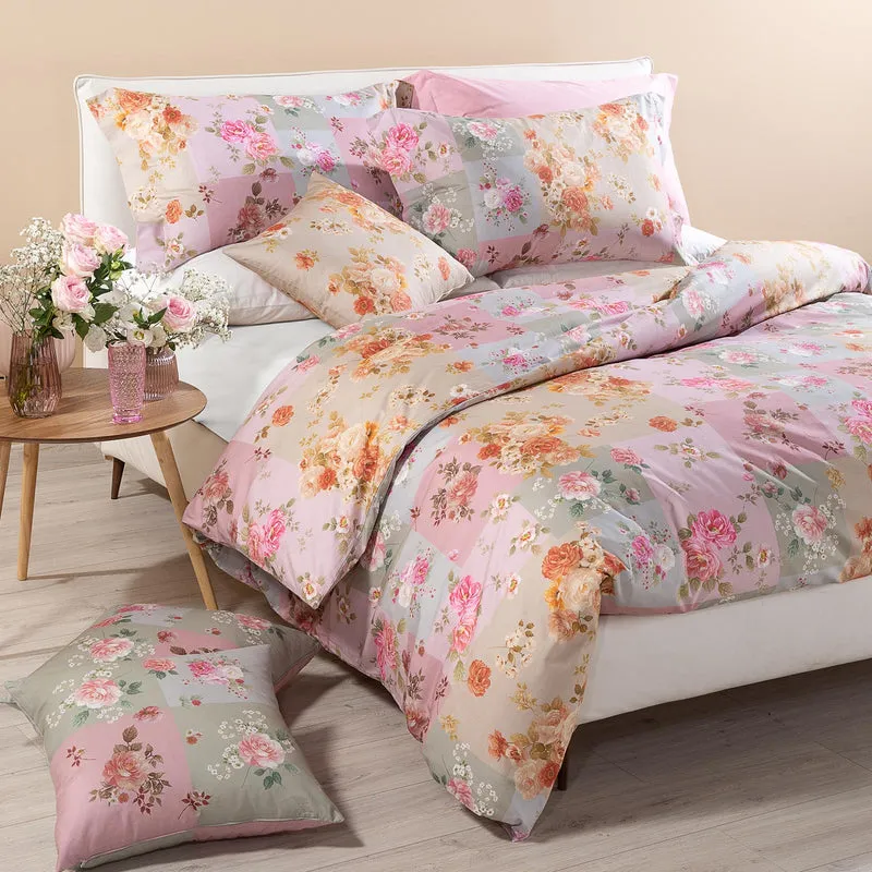 Copripiumino con federe petit garden in Cotone Pettinato