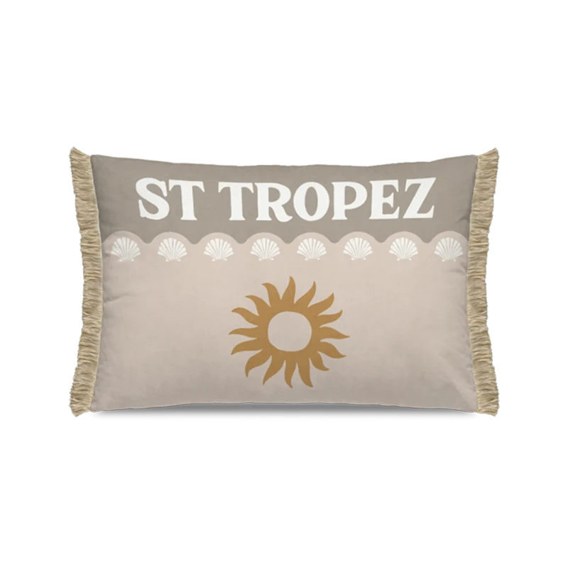 Cuscino da esterno con frange St Tropez