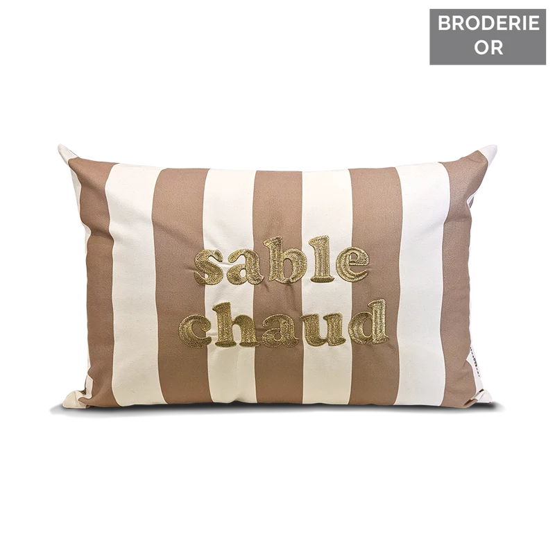 Cuscino da esterno ricamato Hot Sand