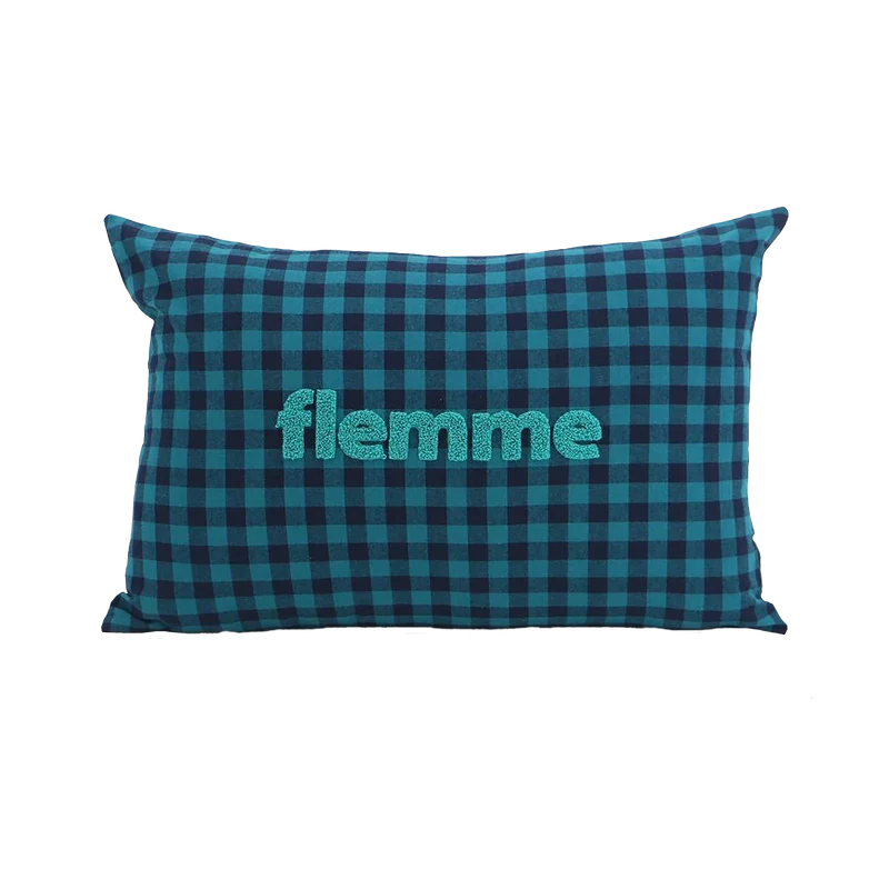 Cuscino da esterno ricamato Flemme