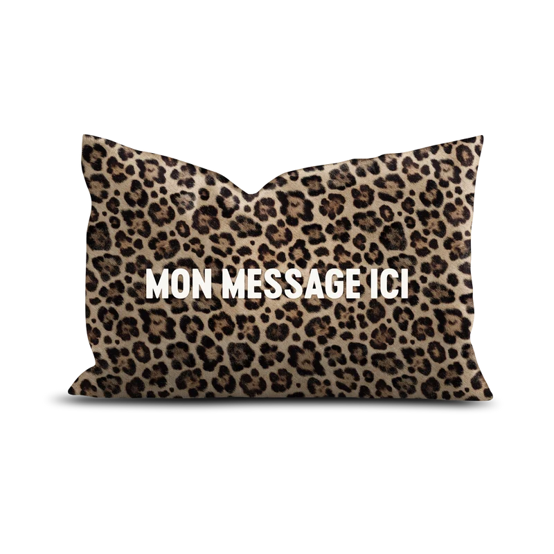 Nuovo cuscino in velluto personalizzato con stampa leopardata Leo