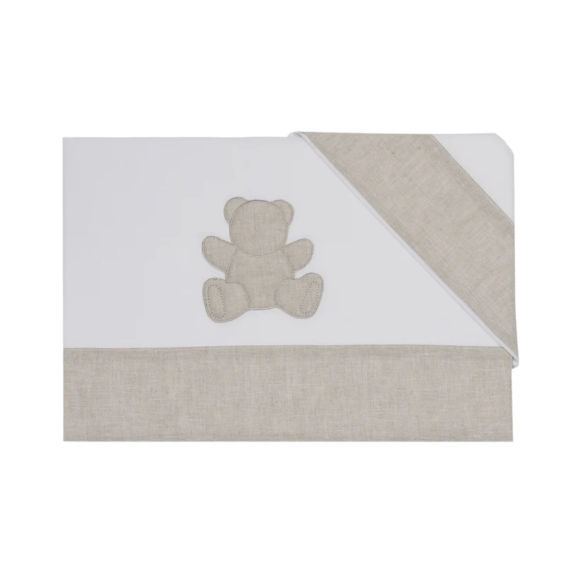 Completo Lenzuoline in Puro Cotone Fantasia Applicata- Teddy