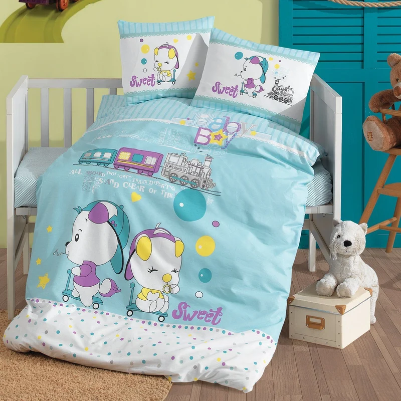 Parure Copripiumino per Lettino in Puro Cotone con Fantasia - Baby Sweet