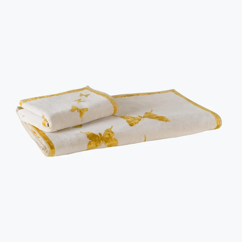 Asciugamano con Ospite pesaro gold Moderno in Spugna 500 gr/mq