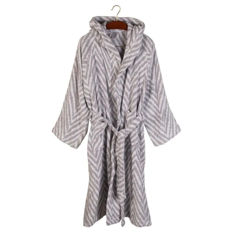 Accappatoio con Cappuccio chevron Moderno in Cotone 400 gr/mq