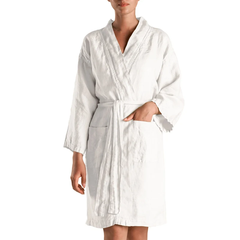 Accappatoio Kimono in puro Lino - Panamà Sole