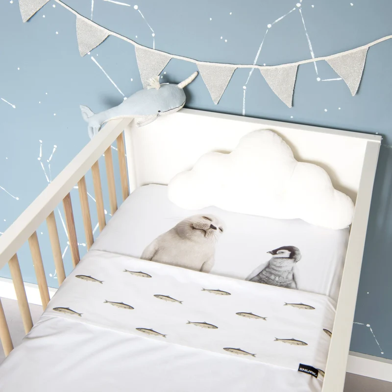 Snurk Completo Letto per Bimbi in Percalle di Cotone - Arctic Friends