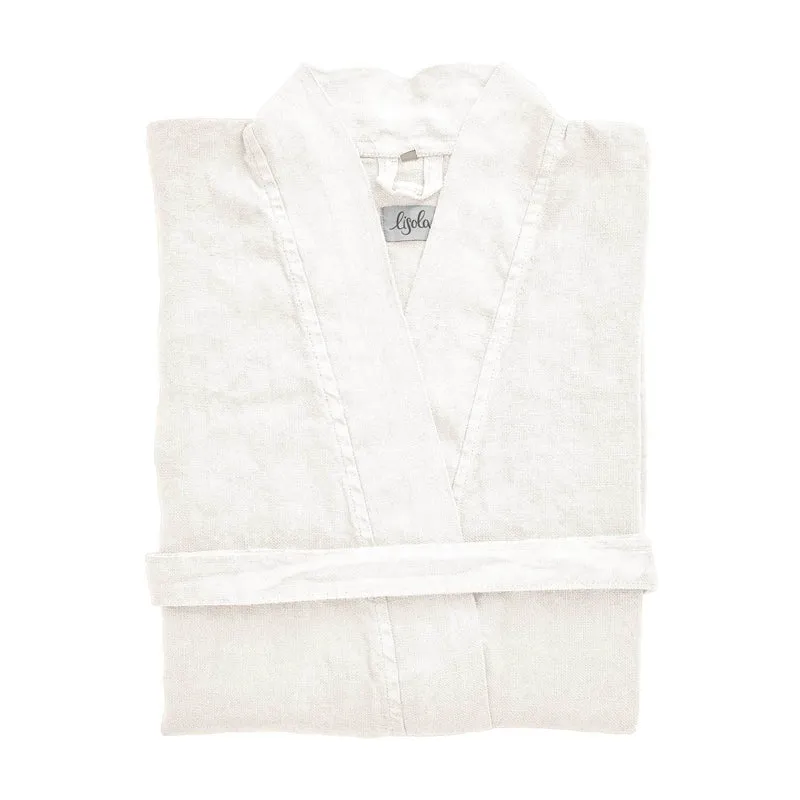 Accappatoio Kimono in Panamà di Puro LINO - Panamà