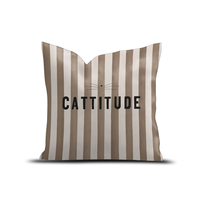 Cuscino in velluto Cattitude