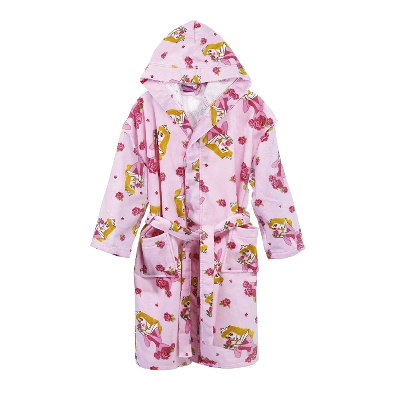 Accappatoio con Cappuccio princess rose in Cotone 300 gr/mq