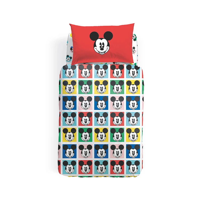 Completo Copripiumino mickey colors in Cotone