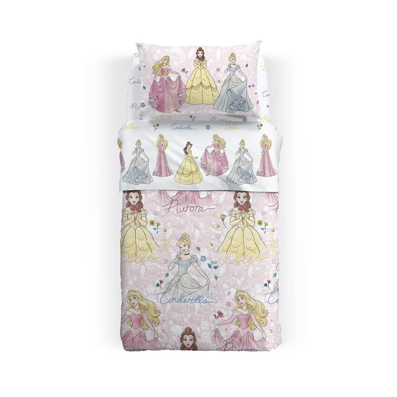 Copriletto Primaverile le principesse in Cotone 80 gr/mq