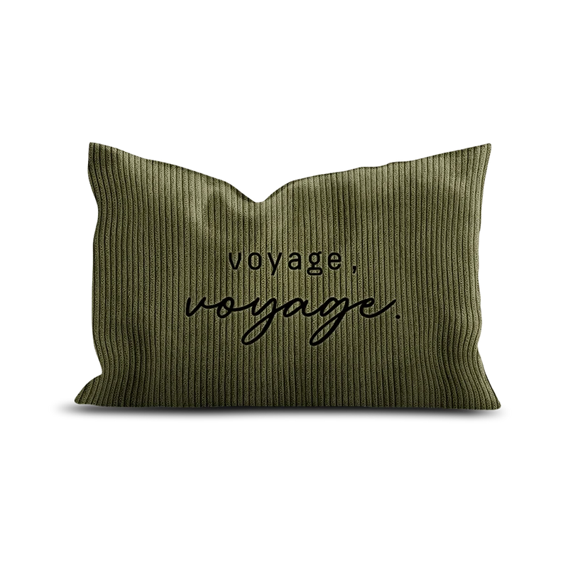 Cuscino in velluto ricamato Voyage Voyage