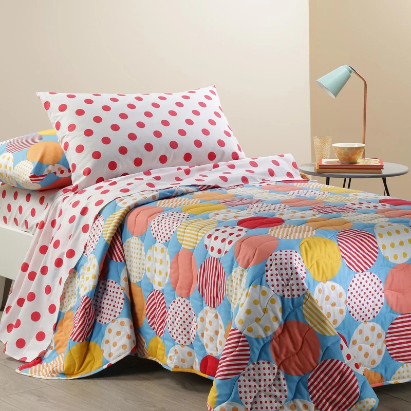 Copriletto Trapuntato in Cotone Candy Caleffi Kids Ragazza
