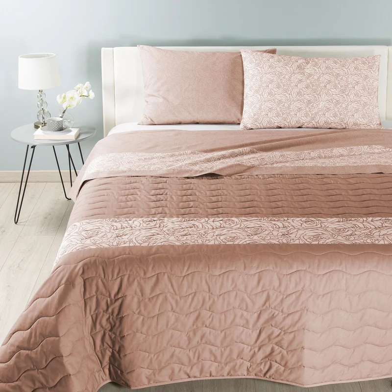 Copriletto Primaverile sweet roses in Cotone 80 gr/mq
