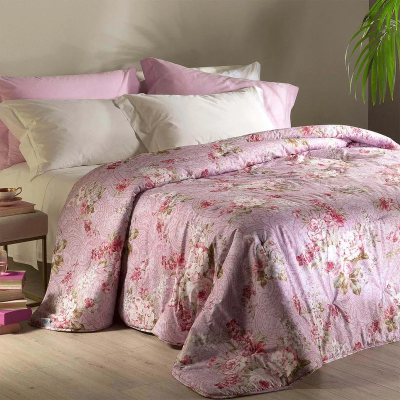 Trapunta Calduccia florals Floreale in Cotone 150 gr/mq
