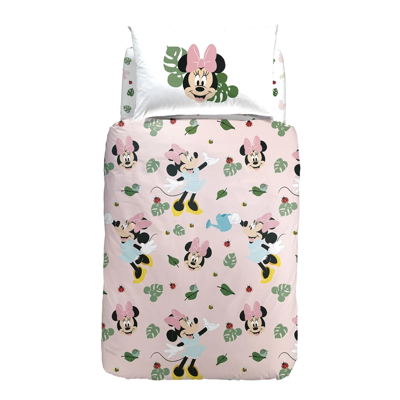 Completo Copripiumino minnie garden in Cotone