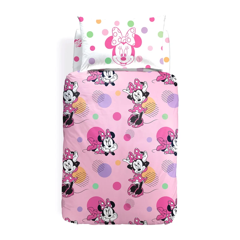 Completo Copripiumino minnie allegra in Cotone