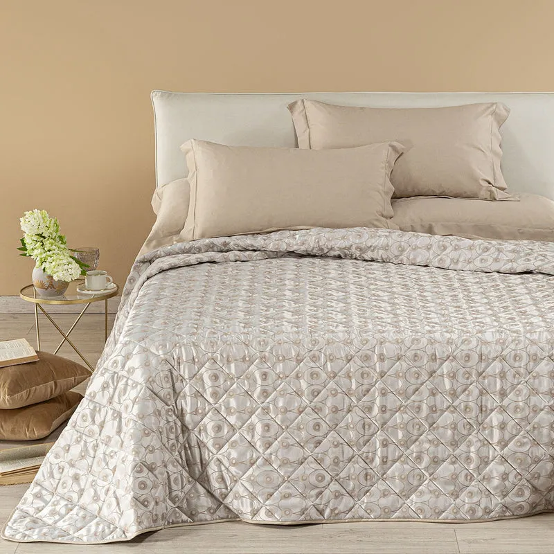 Copriletto Primaverile collins in Raso Jacquard 80 gr/mq