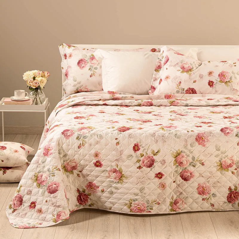 Copriletto Primaverile eden rose Garden in Cotone 80 gr/mq