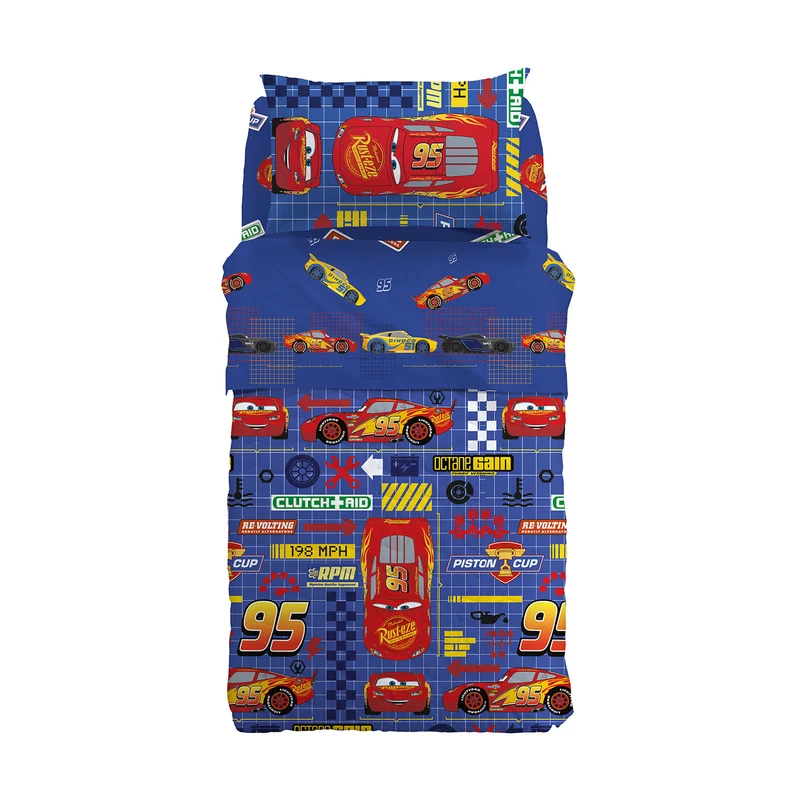 Copriletto Primaverile cars game in Cotone 90 gr/mq