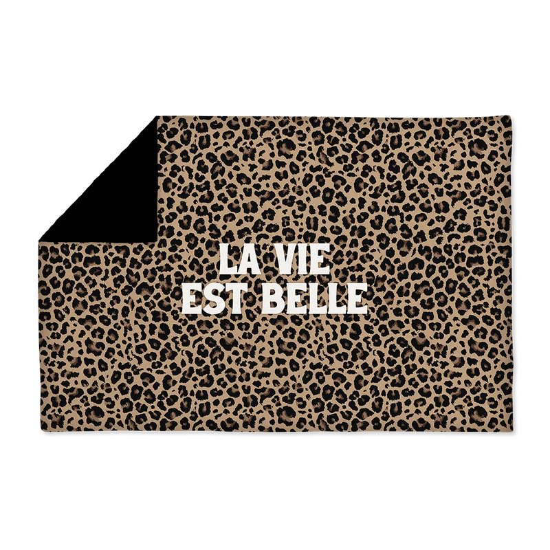 Plaid in velluto leopardato Napata