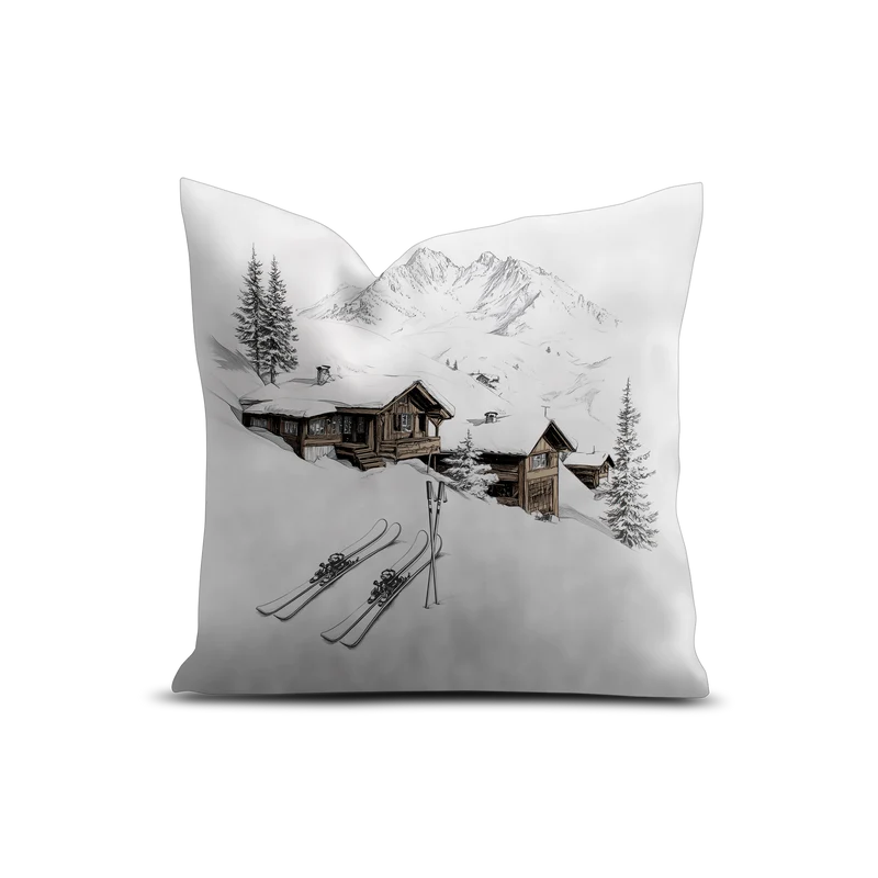 Cuscino in velluto Soglio Ski
