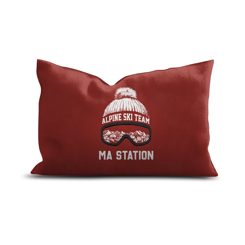 Cuscino in velluto personalizzato Montagne Diablerets Rosso