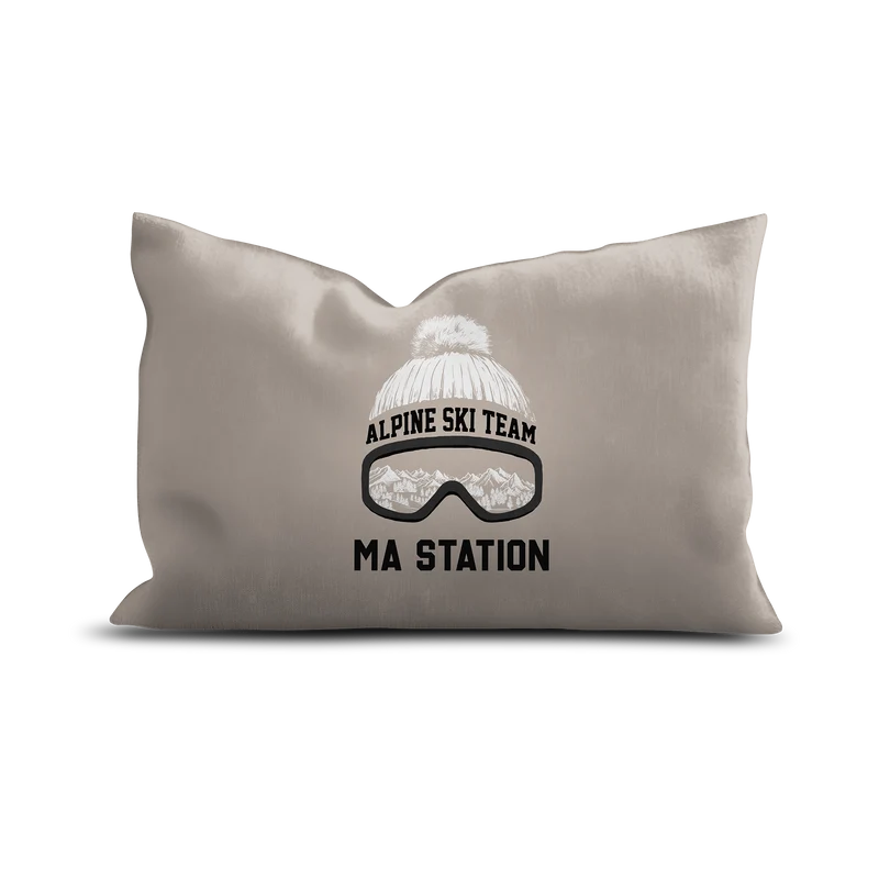 Cuscino in velluto personalizzato Montagne Diablerets Beige