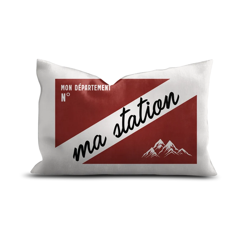 Cuscino in velluto personalizzato Montagne St Gervais Rouge