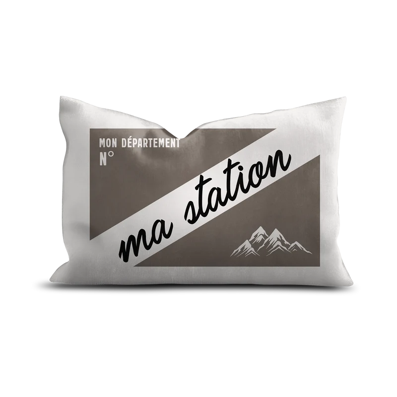 Cuscino in velluto personalizzato Montagne St Gervais Grigio