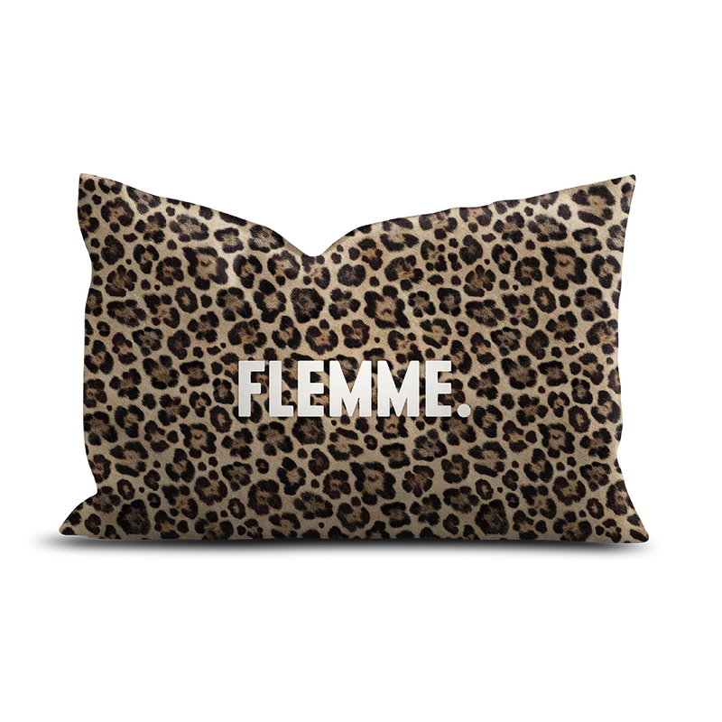 Cuscino in velluto leopardato Flemme